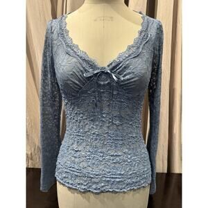 Ann Ferriday VTG Stretch Lace Fairy Juliette Top Unlined M